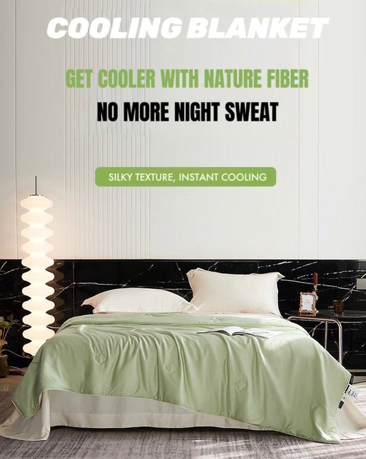Silky Bamboo Fiber Cooling Blanket Duvet for Hot Sleepers & Night